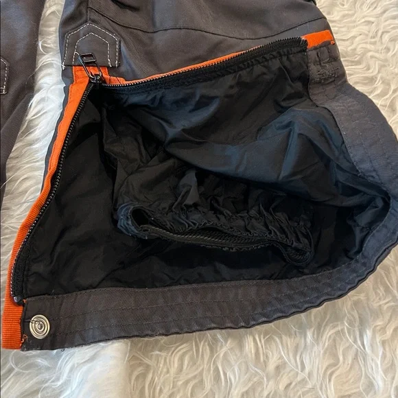 Gap Kids Snow/Ski Pants Boys/Girls Gray/Orange Adjustable Waist Many Pockets 6/7 - Picture 2 of 11